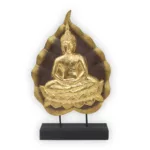 Buddha auf Sockel gold braun 49cm