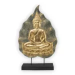 Buddha auf Sockel gold bronce 62cm