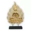 Buddha auf Sockel gold weiss